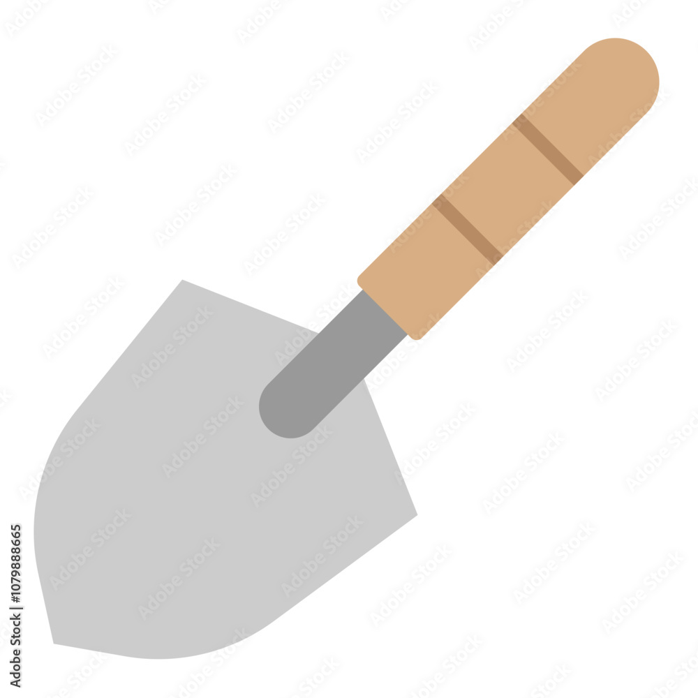 Illustration of Shovel Flat Icon Illustration of Shovel Flat Icon