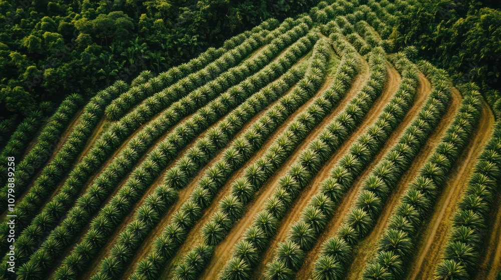 Pineapple plantation in Costa Rica, organized rows with ripe pineapples ready for harvest. Pineapple plantation in Costa Rica, organized rows with ripe pineapples ready for harvest.