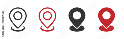 Location pin vector icons designs. Trendy location pin vector icon concepts. Location pointer illustration