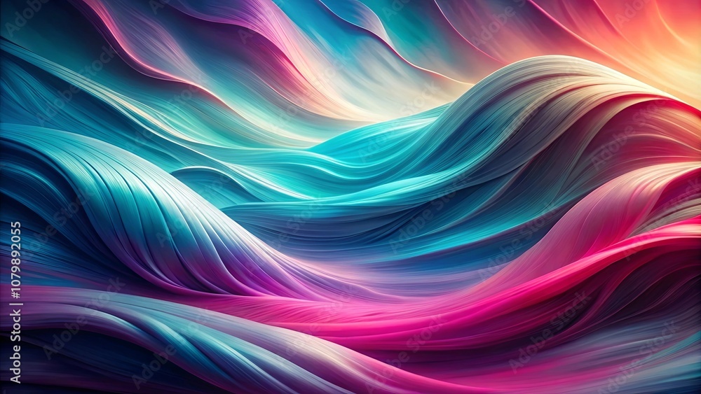 Obraz premium Abstract Flowing Hues of Vibrant Blues, Purples, and Pinks, Creating an Enchanting Visual Symphony
