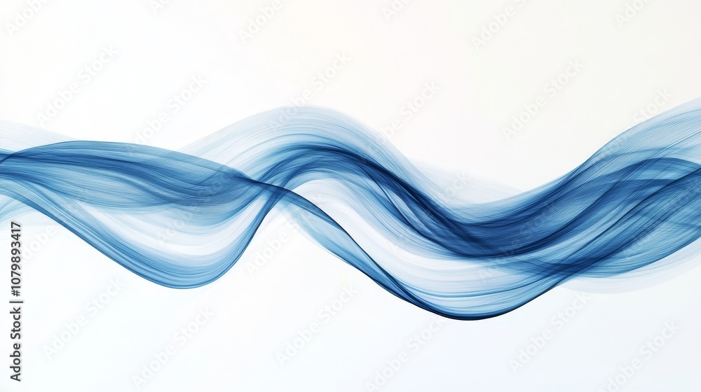Fototapeta premium Flowing Blue Curves: Minimalist Tech-Inspired Background