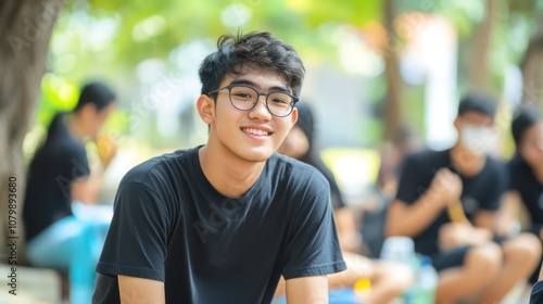 Social entrepreneurship by Gen Z in Thailand, youth launching eco-focused projects, structured and lively.
