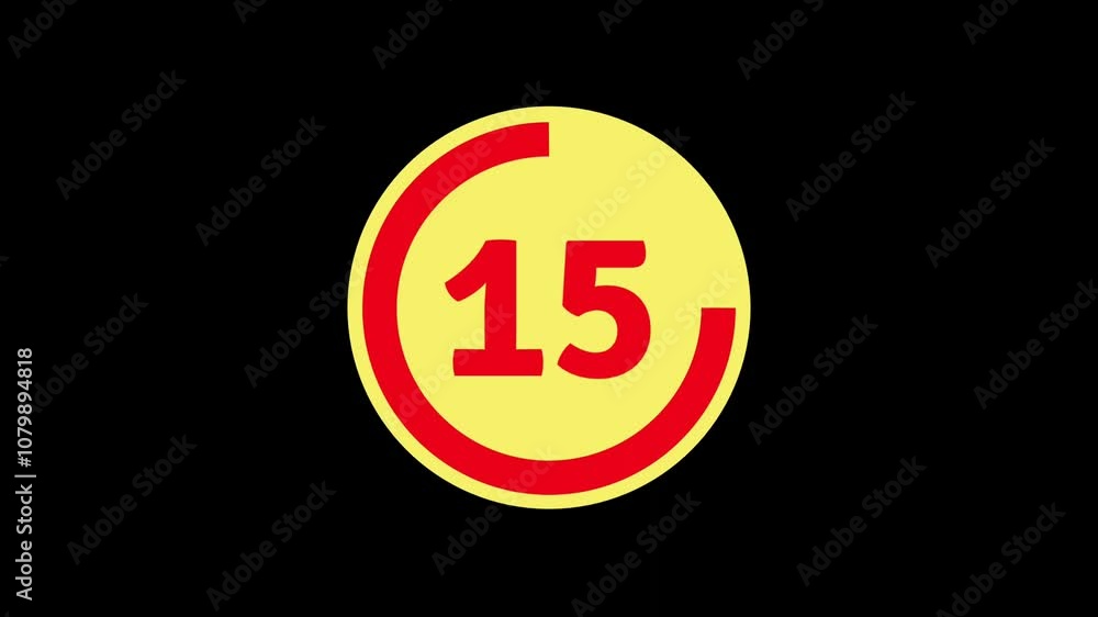 20 seconds countdown timer on black background with yellow and red circle countdown animation from 20 to 0 second 20 seconds countdown timer on black background with yellow and red circle countdown animation from 20 to 0 second