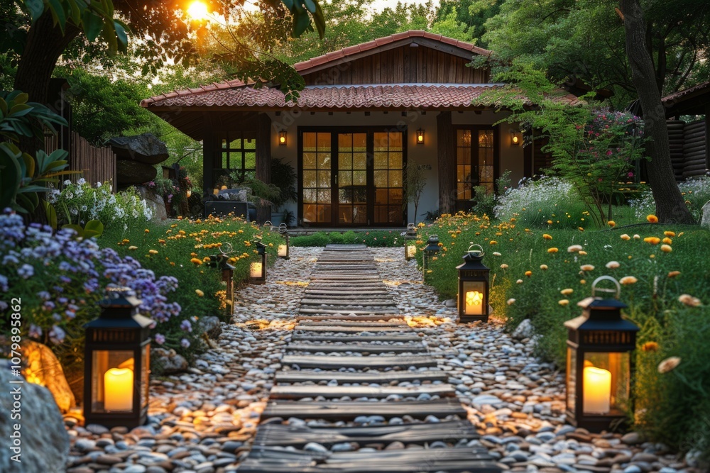 Obraz premium Chinese lanterns on the street.