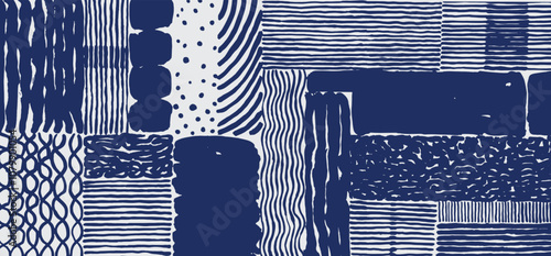 Crafted hand drawn Japanese minimal style line pattern, brush, wood carving, woodcut, engraving, sculpturing abstract texture, simple humble and calm graphic good for textile, carpet, wrapping paper