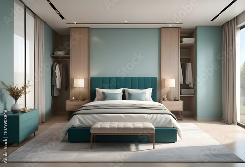 Wallpaper Mural interior of a bedroom Torontodigital.ca