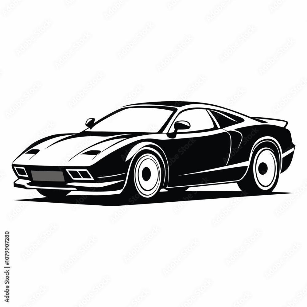 Silhouette sports car vector Illustration Silhouette sports car vector Illustration