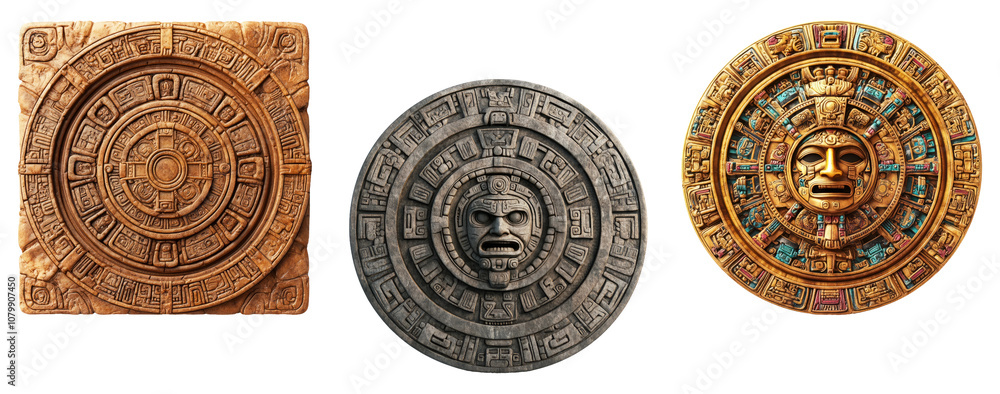 Obraz premium Ancient Artifacts on Transparent Background
