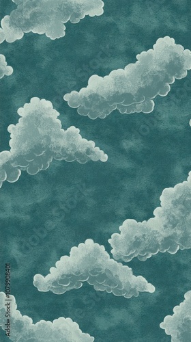 Subtle cloud pattern in green color
