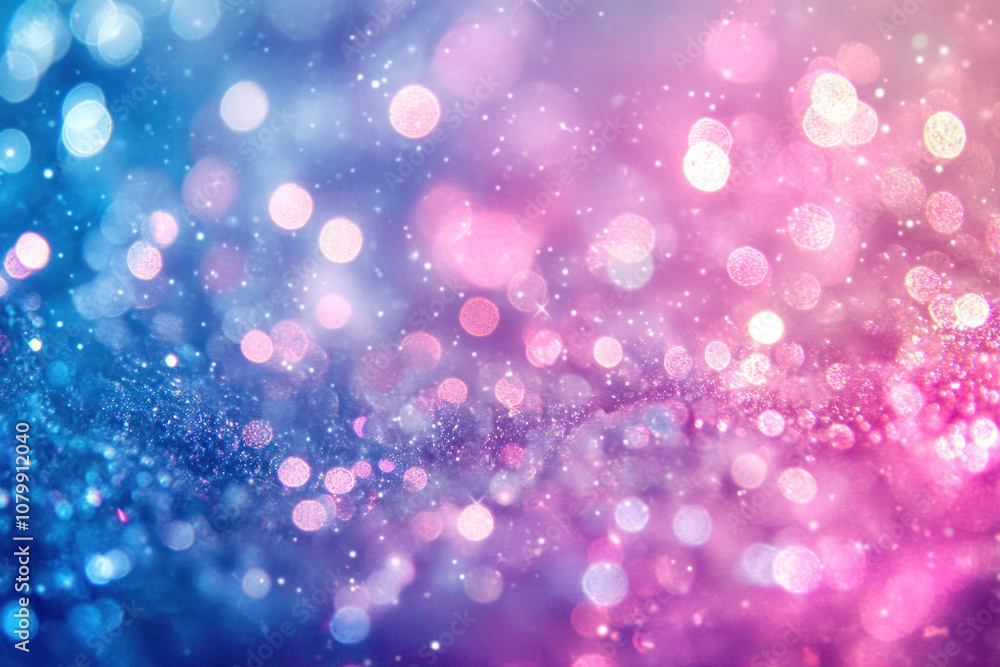 Obraz premium Bright pink and blue background with glitter, creating a dazzling and vibrant visual display.