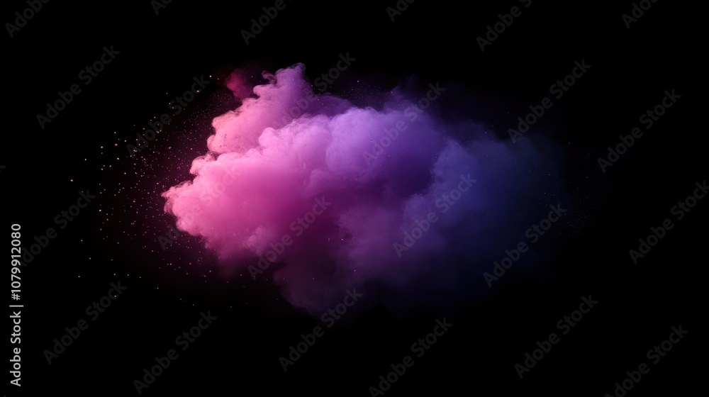 Abstract Pink and Blue Smoke Cloud Abstract Pink and Blue Smoke Cloud