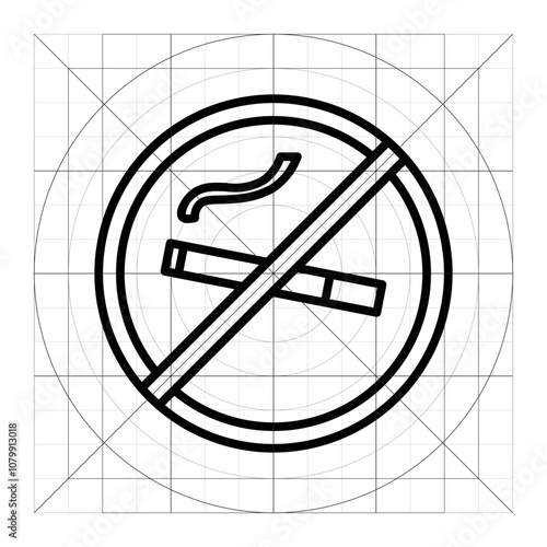no smoking line icon
