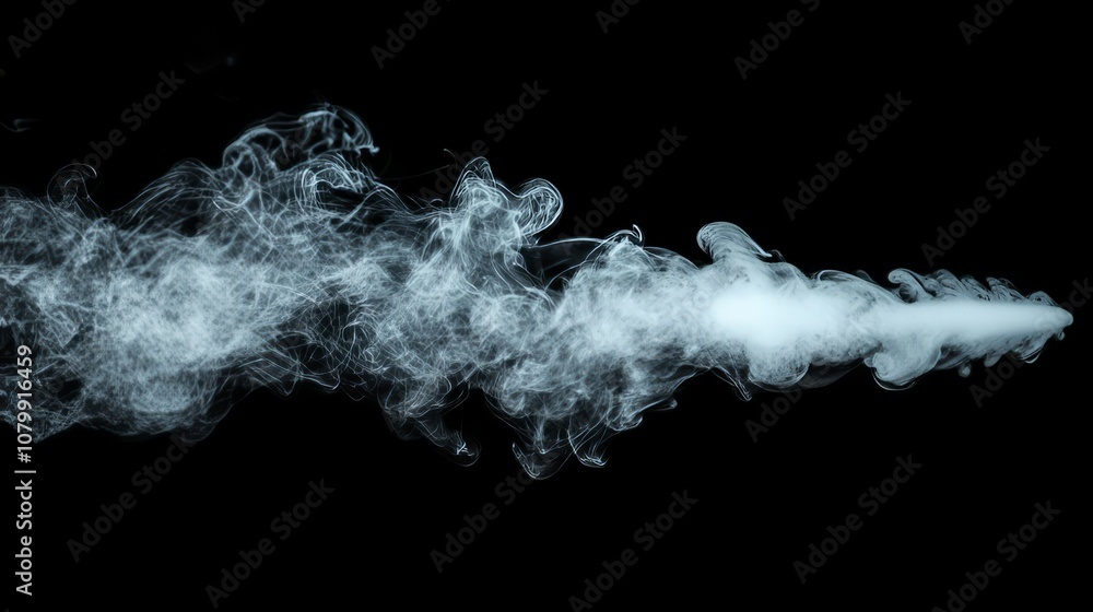 Obraz premium white smoke black backround
