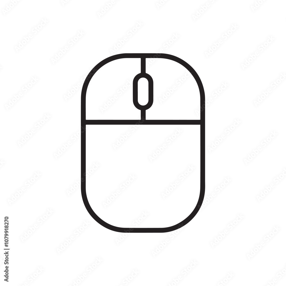 computer mouse technology device icon vector art flat outline design computer mouse technology device icon vector art flat outline design