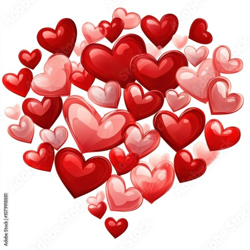 Heart cluster clipart background
