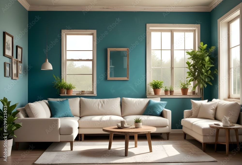 Fototapeta premium living room interior