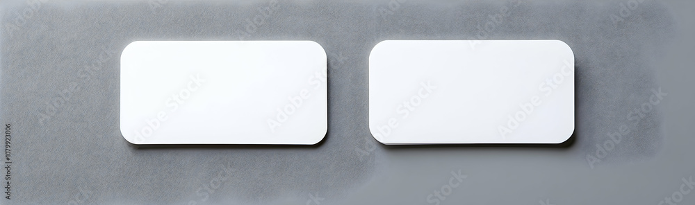 Blank business card with rounded corners on a clean gray background, for design display - Blank business card with rounded corners on a clean gray background, for design display -