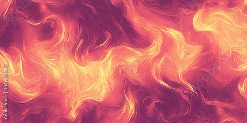 Abstract Swirling Fire and Liquid.