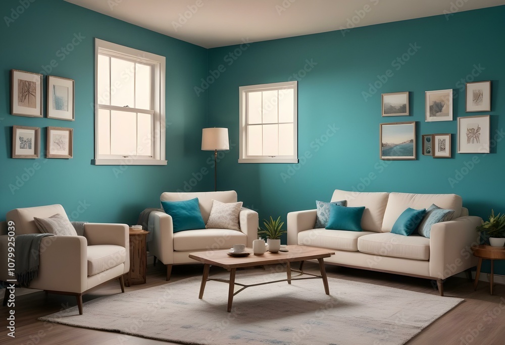 Fototapeta premium living room interior