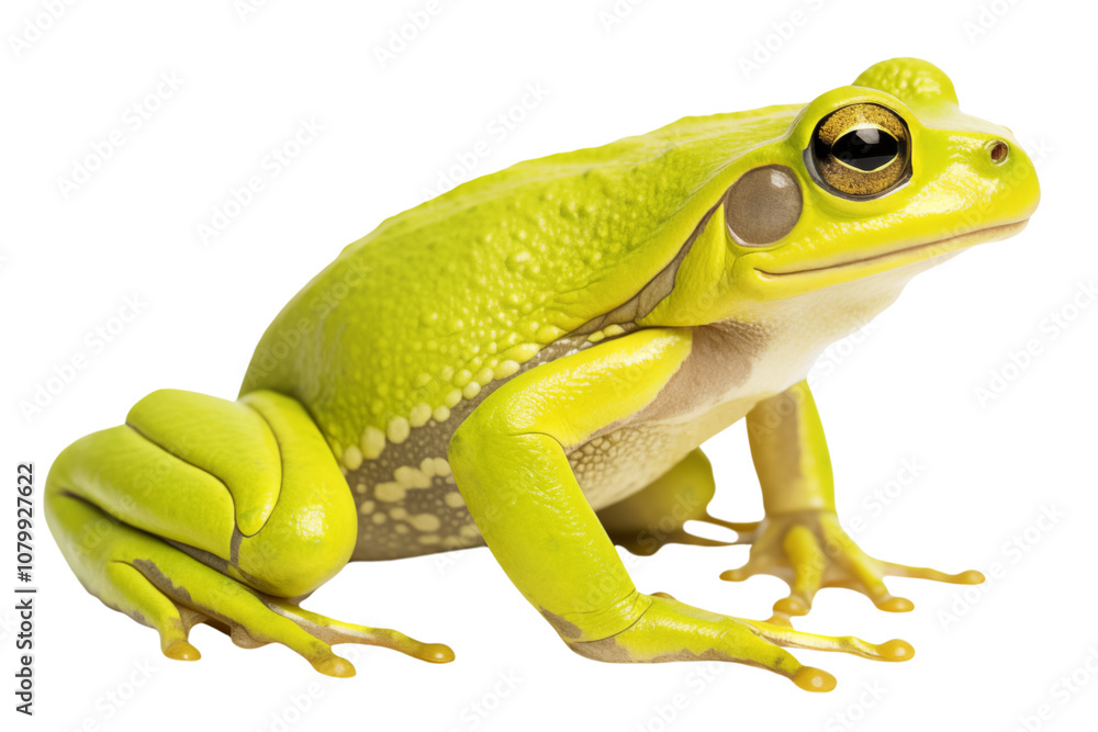 Obraz premium Green frog isolated on a transparent background.