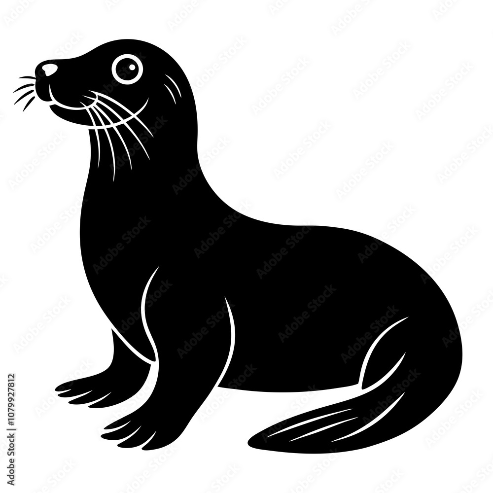 silhouette of a seal silhouette of a seal