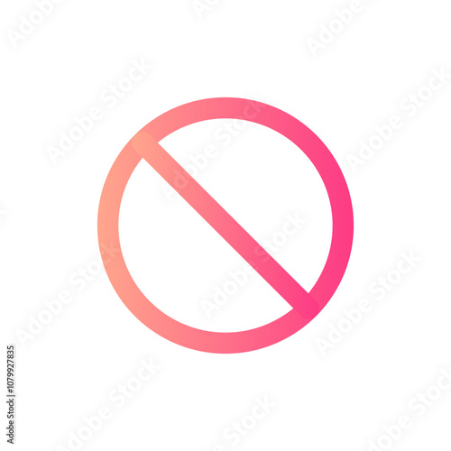 no stopping gradient icon