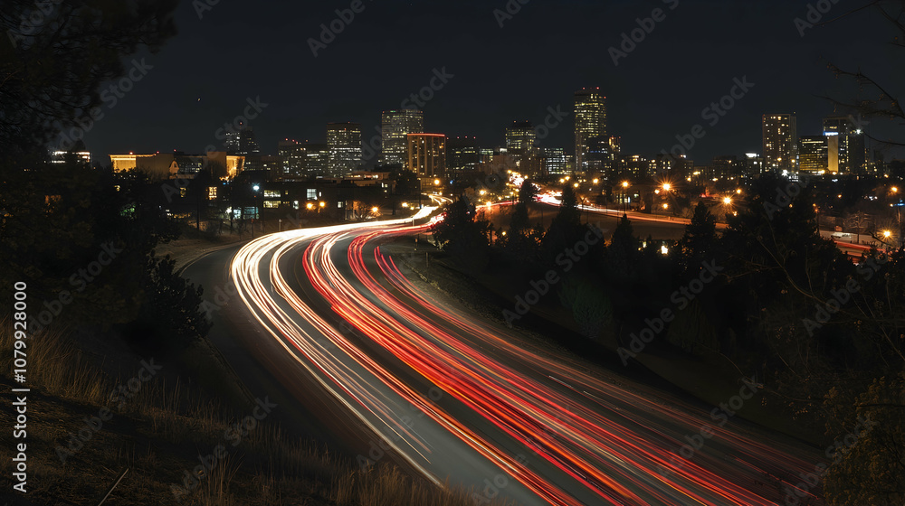City Car Light Trails a? City Car Light Trails a?