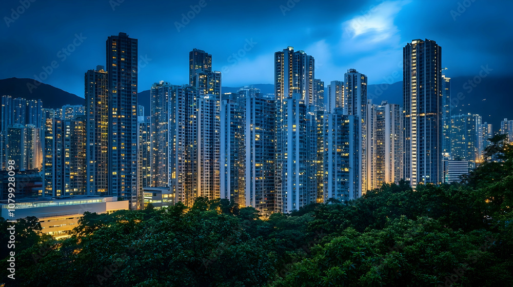 Fototapeta premium Cityscape at Night a?
