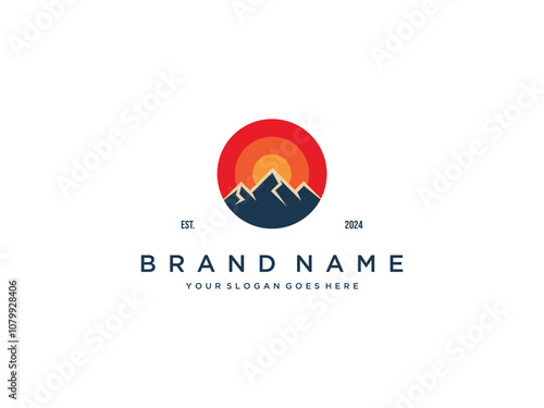 mountain logo design concept vector template