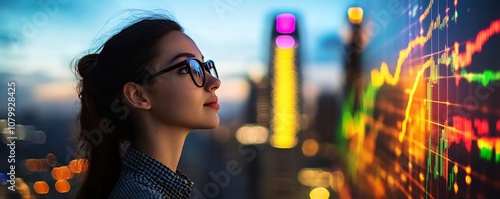 Businesswoman Analyzing Ene...