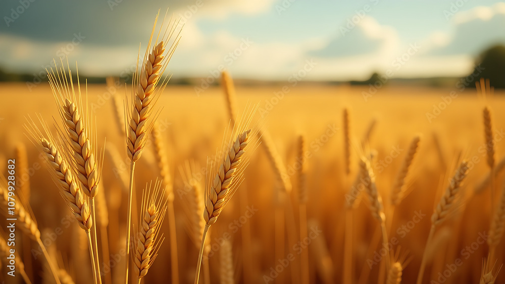 Wheat fields with stalks made of antenna arrays and golden grains dissolving into wireless signal patterns Wheat fields with stalks made of antenna arrays and golden grains dissolving into wireless signal patterns