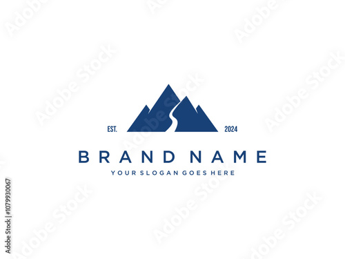 mountain logo design concept vector template