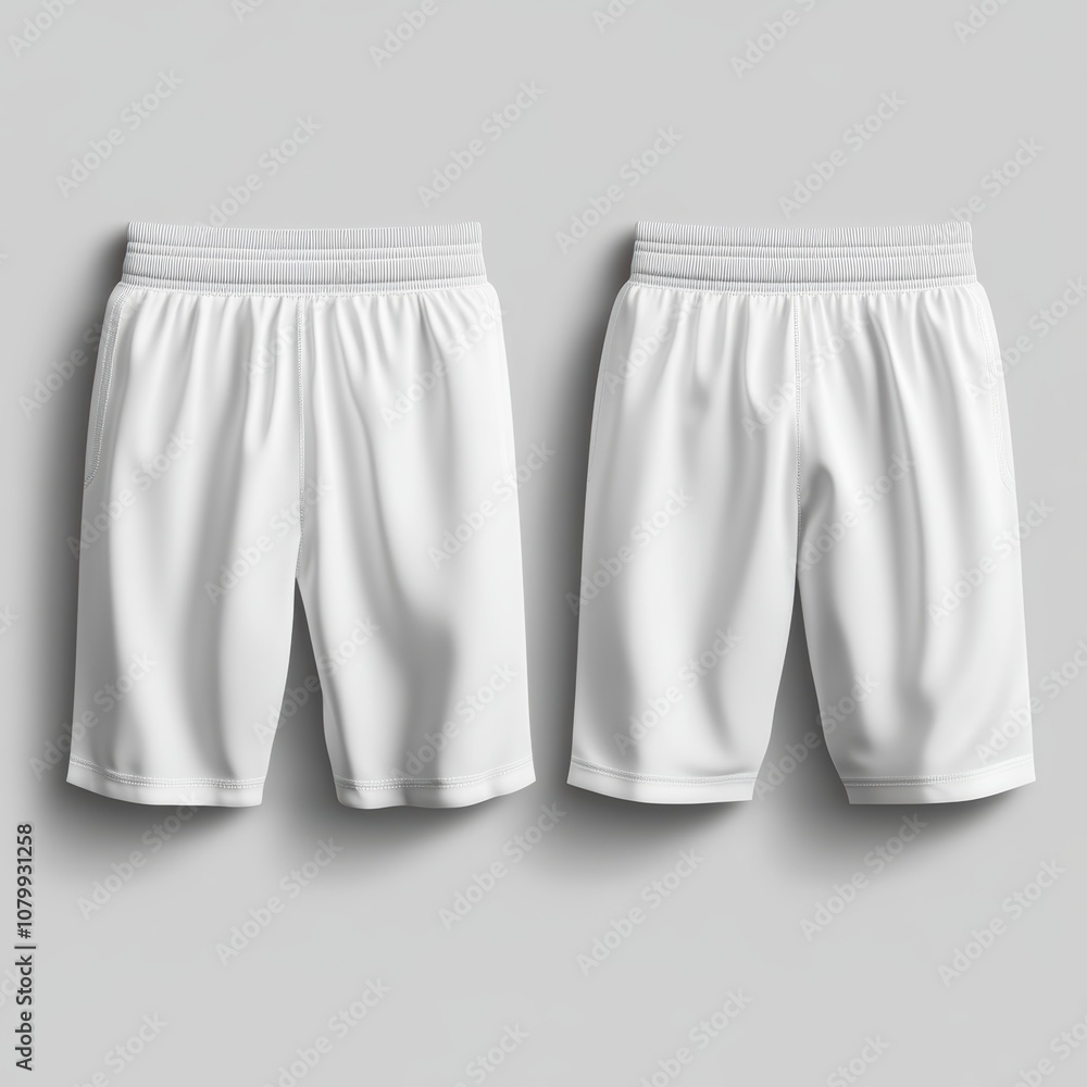 White sports short mockup. White sports short mockup.