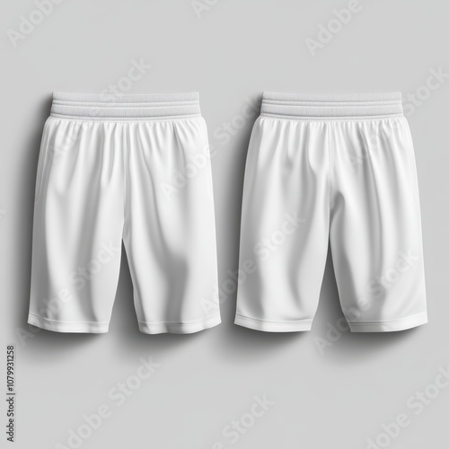 White sports short mockup.