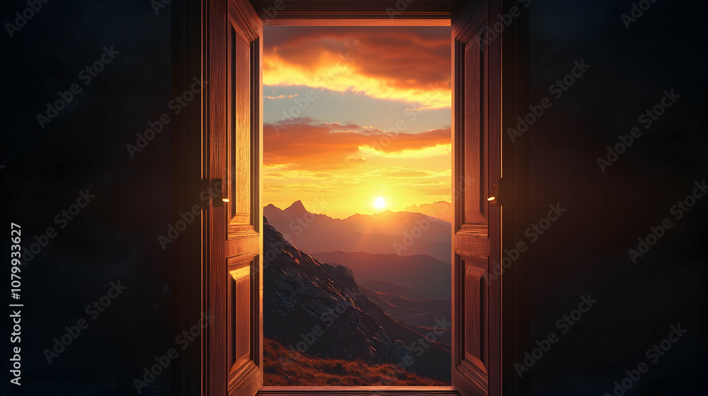 Door to Mountain Sunset a? Door to Mountain Sunset a?