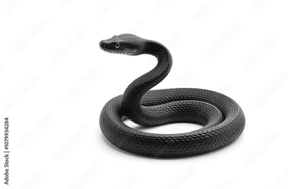 Minimalistic image of a black snake silhouette coiled a white background, Symbol of 2025 Minimalistic image of a black snake silhouette coiled a white background, Symbol of 2025