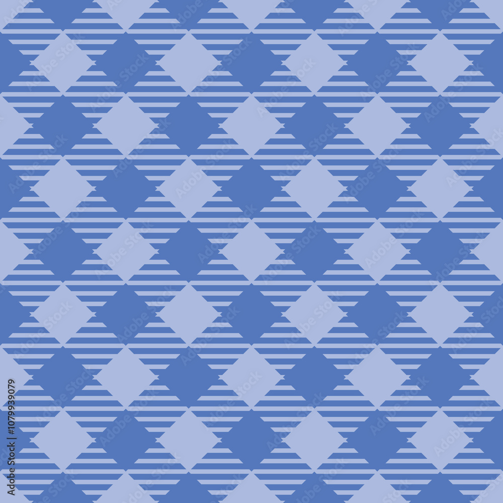 Fototapeta premium Seamless blue plaid pattern vector