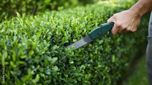 Expert Hedge Trimming with Garden Tools