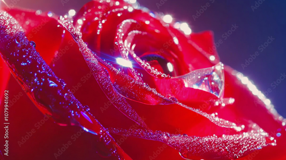 Close up rose beautiful glossy petals with dewdrop dreamy fashion pink red romantic background. floral bloom blossom flora wild plants refreshing cosmetic spa salon wallpaper Close up rose beautiful glossy petals with dewdrop dreamy fashion pink red romantic background. floral bloom blossom flora wild plants refreshing cosmetic spa salon wallpaper