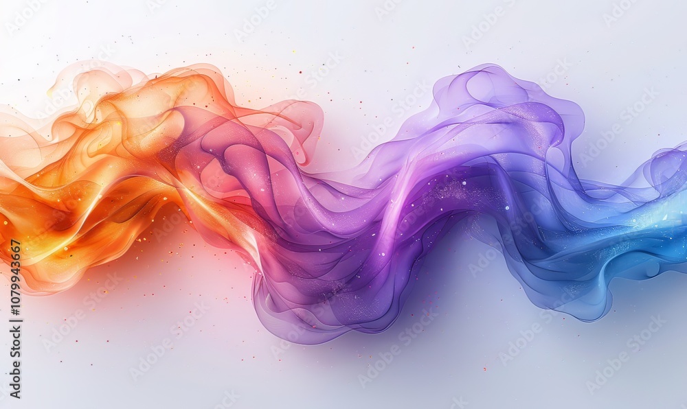 Flowing waveforms of vibrant blue and purple intertwine over a white background, symbolizing the elegance of high-speed wireless communication and advanced technologies Flowing waveforms of vibrant blue and purple intertwine over a white background, symbolizing the elegance of high-speed wireless communication and advanced technologies
