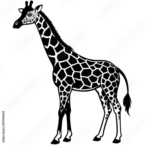 giraffe isolated on white