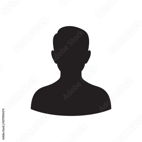 professional businessman male human head user profile people avatar icon silhouette vector art flat design illustrations