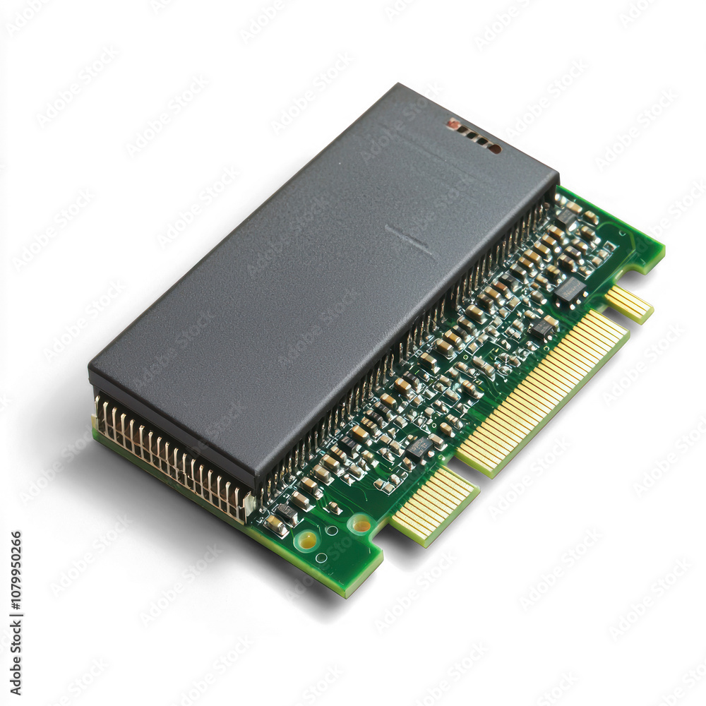 Network interface card with a compact design. isolated on transparent background Network interface card with a compact design. isolated on transparent background