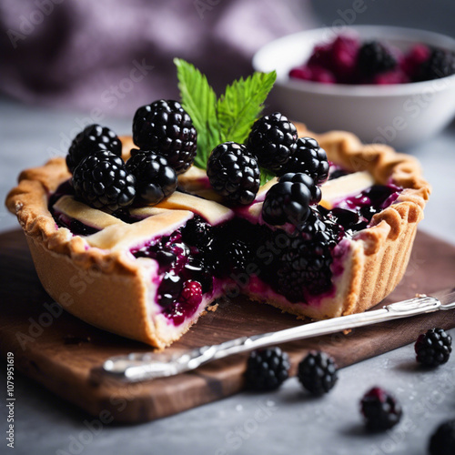 Blackberry Pie Closeup