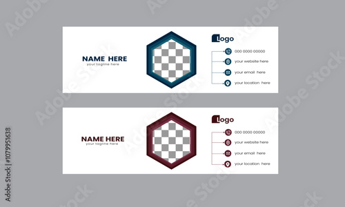 
Clean and modern email signature or email template