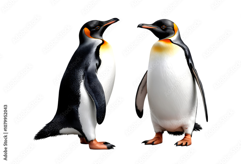 Fototapeta premium Two King Penguins Facing Each Other