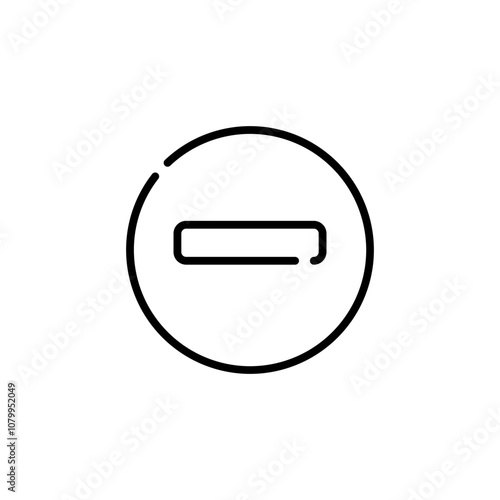 no entry line icon