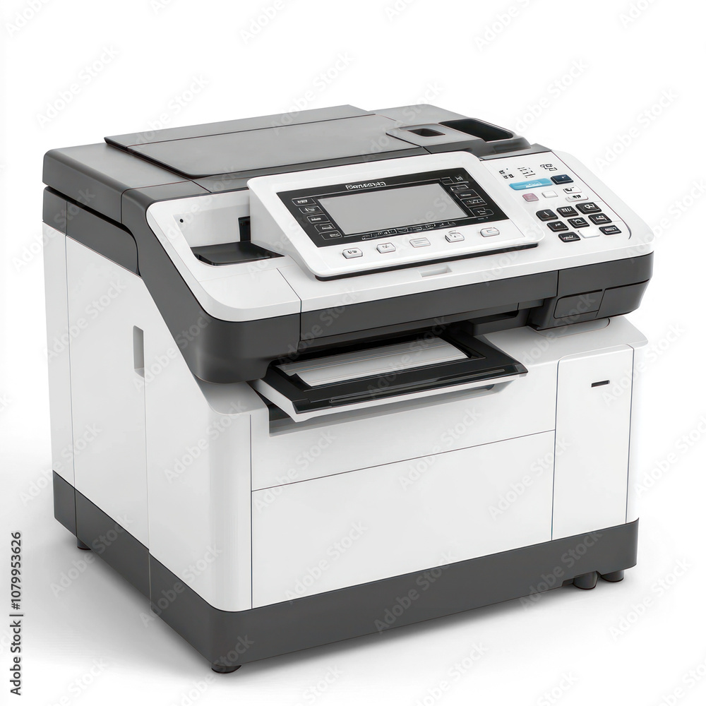 Office printer with a modern design. isolated on transparent background Office printer with a modern design. isolated on transparent background