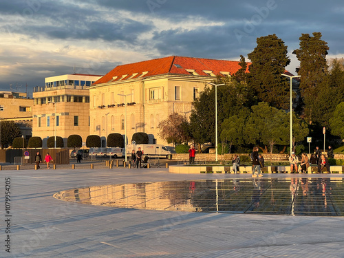 The contemporary installation Greeting to the Sun (Zadar, Croatia) - die moderne Installation der Sonnenguss im Hafen von Zadar (Kroatien) - Moderna instalacija Pozdrav suncu (Zadar, Hrvatska) photo