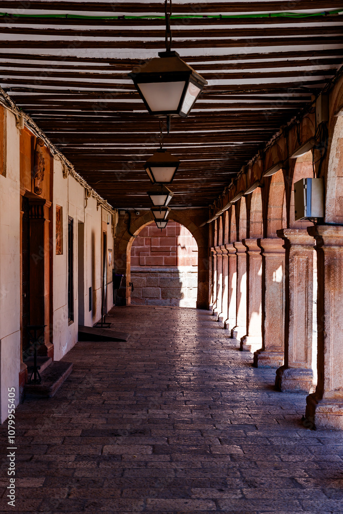 Arcade in the main square of Villanueva de los Infantes Arcade in the main square of Villanueva de los Infantes